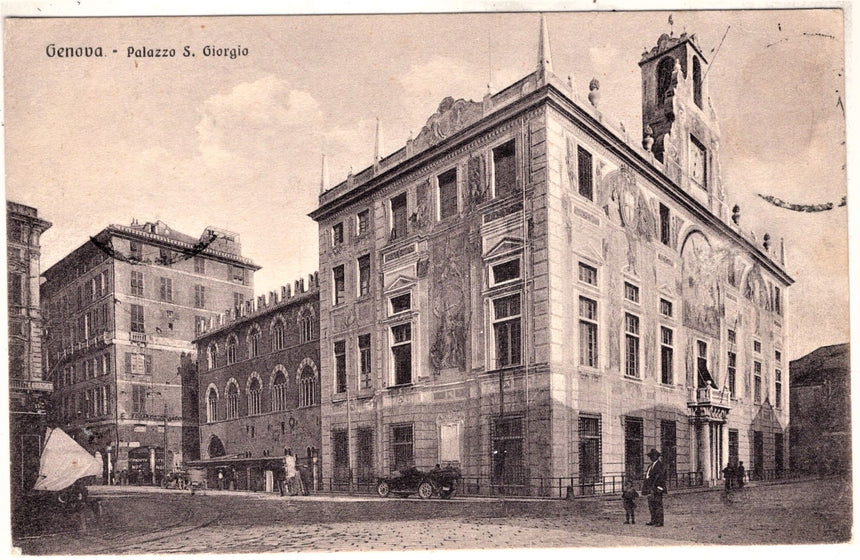 Cartolina antica Genova Palazzo San Giorgio