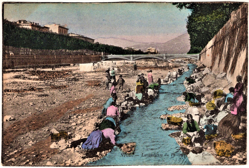 Cartolina antica Nice lavandieres du Paillon