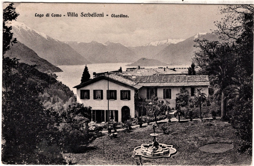 Cartolina antica Lago Como villa Serbelloni