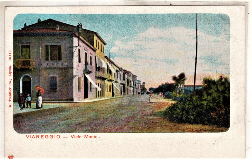 Cartolina antica Viareggio Viale Manin