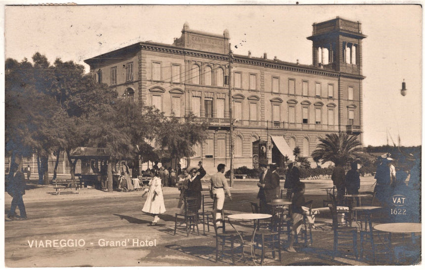 Cartolina antica Viareggio Grand Hotel fotografia