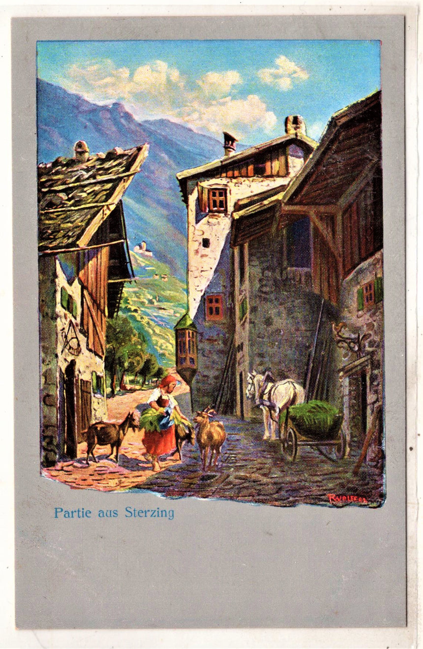 Cartolina antica Particolare di Vipiteno