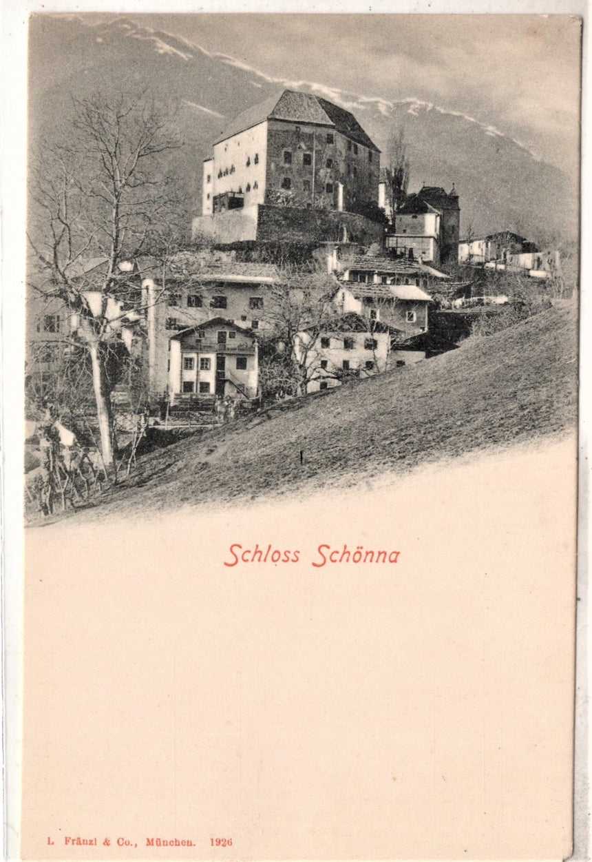 Cartolina antica Merano Castel Schonna