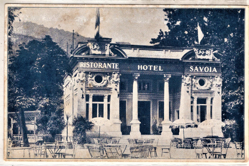 Cartolina antica Trento Hotel Savoia ristotante