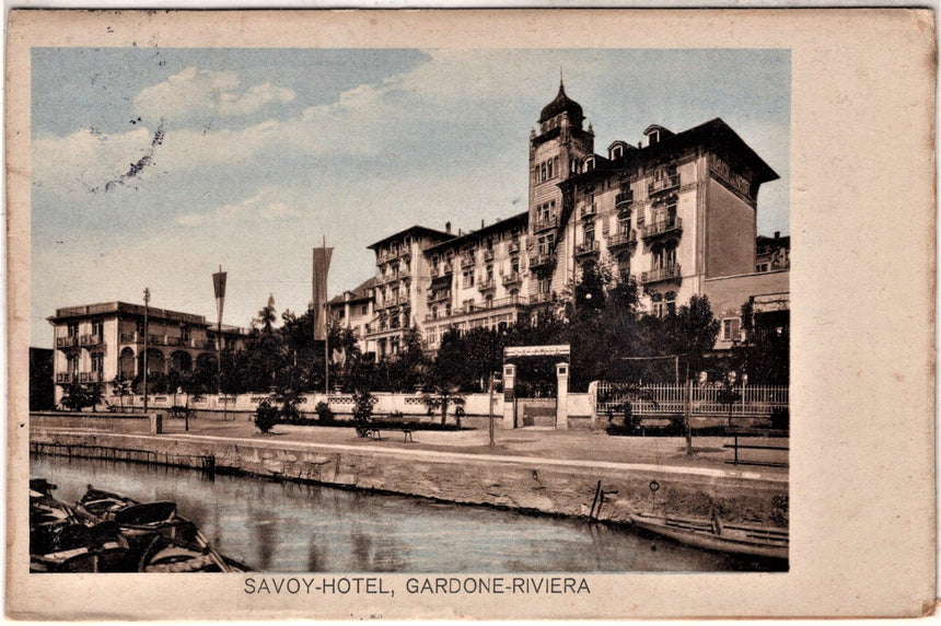 Cartolina antica Gardone Riviera sul Garda Hotel Savoy