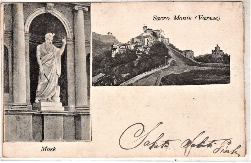 Cartolina antica Varese Sacro Monte