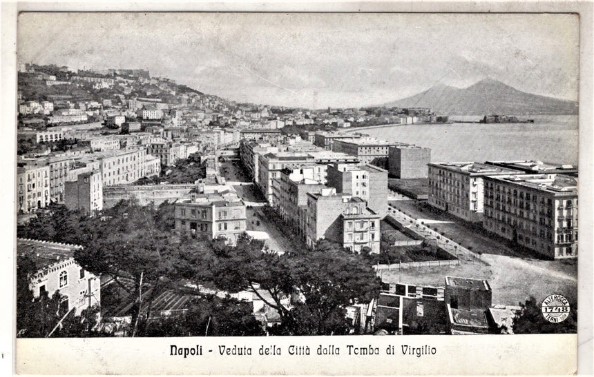 Cartolina antica Napoli veduta della città