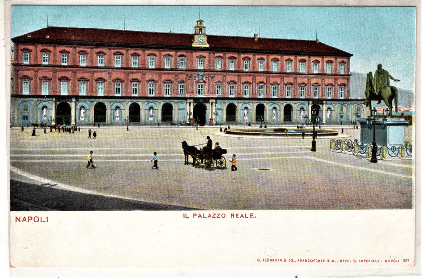 Cartolina antica Napoli il palazzo reale