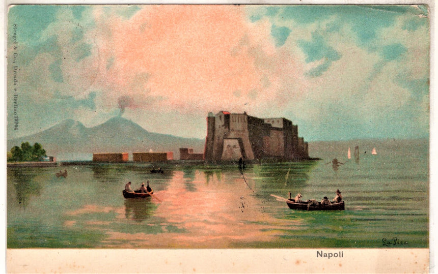 Cartolina antica Napoli spedita e scritta dalla Germania