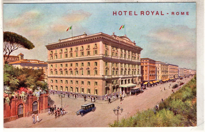 Cartolina antica Roma Hotel Royal Rome via XX settembre prop.Bonetti