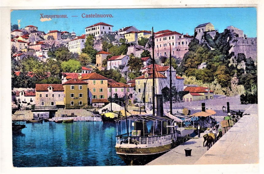 Cartolina antica Castelnuovo Novi Dalmazia Montenegro