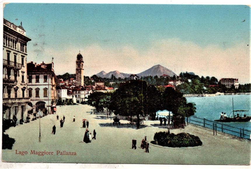 Cartolina antica Lago Maggiore Pallanza