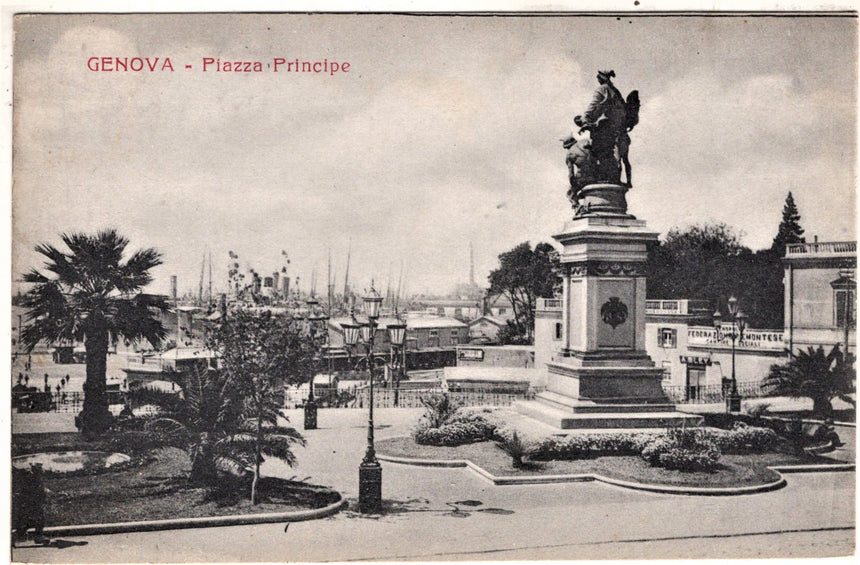 Cartolina antica Genova Piazza Principe