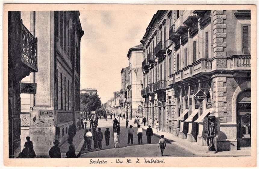 Cartolina antica Barletta via M.R.Imbriani