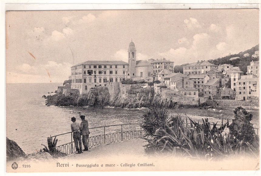 Cartolina antica Nervi Collegio Emiliani