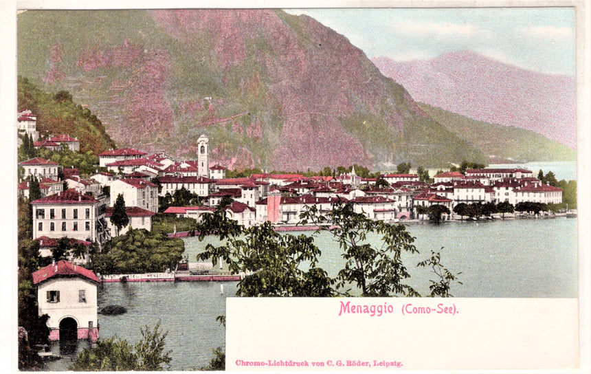 Cartolina antica Lago di Como Menaggio