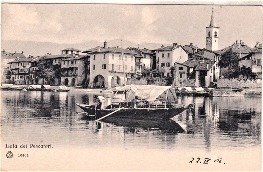 Cartolina antica Isola dei Pescatori