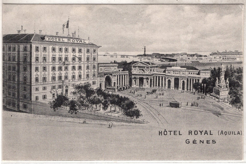 Cartolina antica Hotel Royal Aquila Genova