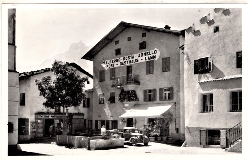 Cartolina antica Castelrotto albergo Posta Agnello