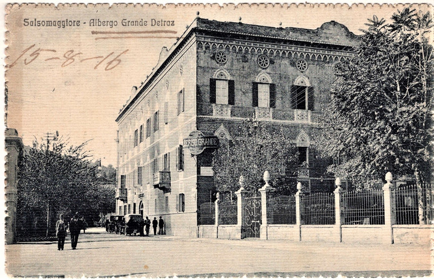 Cartolina antica Salsomaggiore albergo Grande Detraz