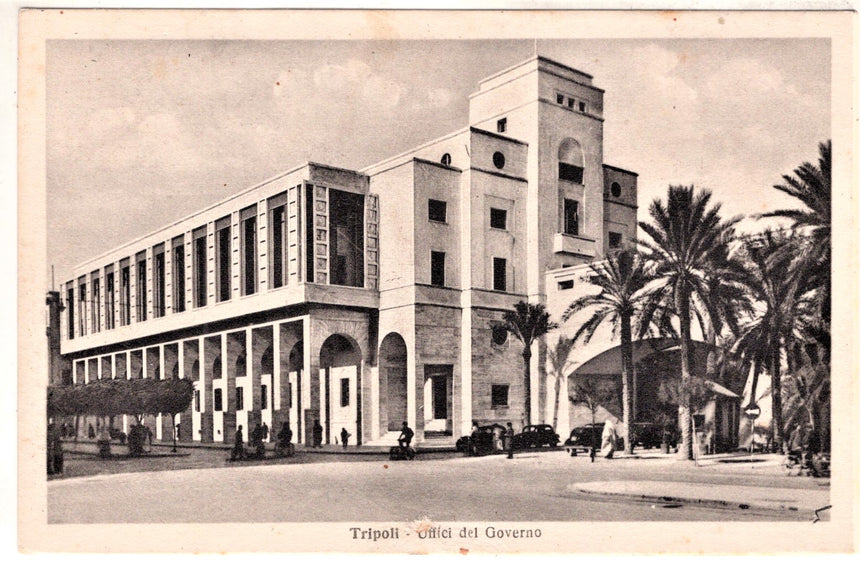 Cartolina antica Tripoli uffici del Governo