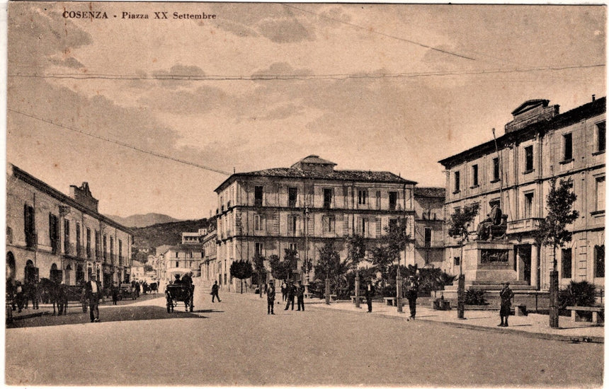 Cartolina antica Cosenza piazza XX Settembre