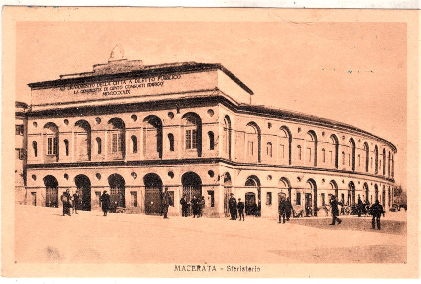 Cartolina antica Macerata Sferisterio