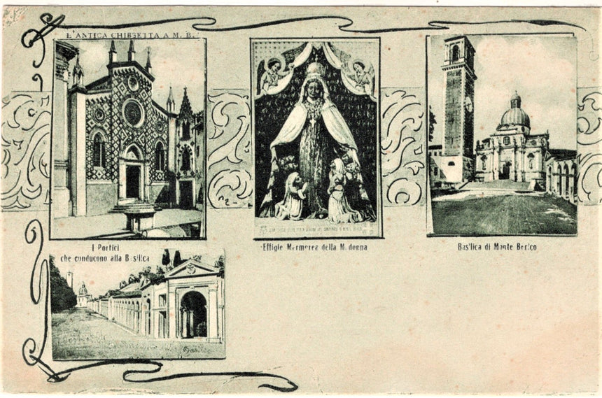 Cartolina antica Santuario di Monte Berico Vicenza