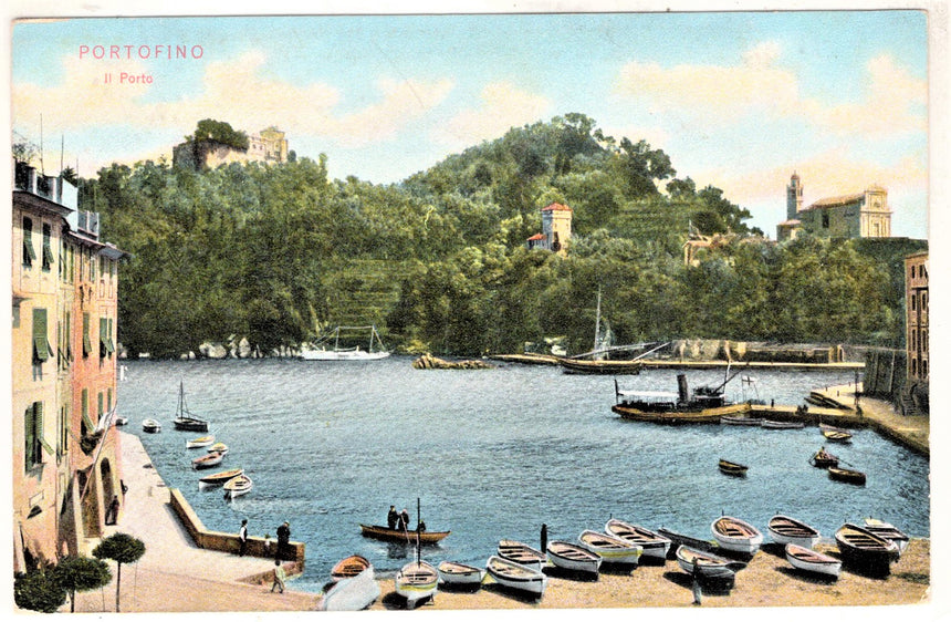 Cartolina antica Portofino il porto