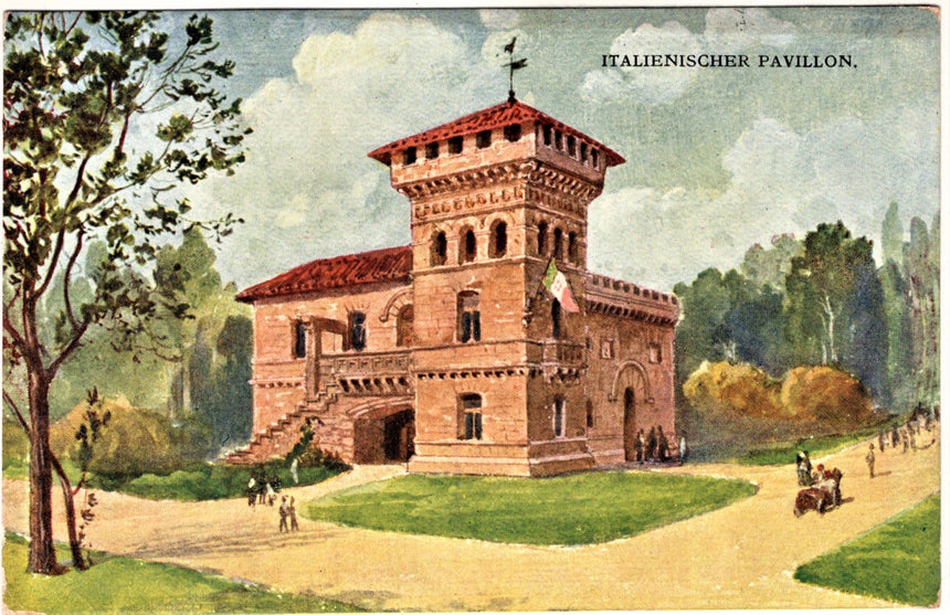 Cartolina antica Cartolina Uff.Esposizione 1910 a Vienna Padiglione Italiano