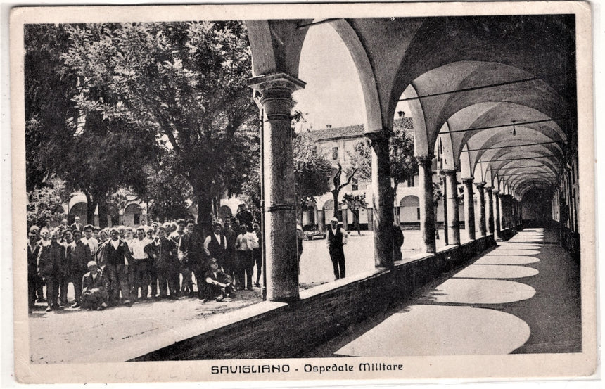 Cartolina antica Savigliano ospedale militare