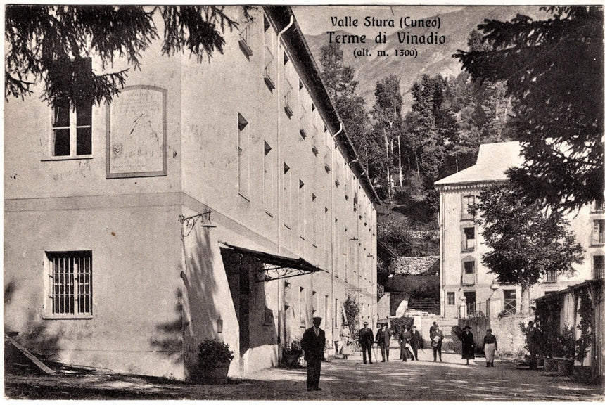 Cartolina antica Valle Stura Terme di Vinadio