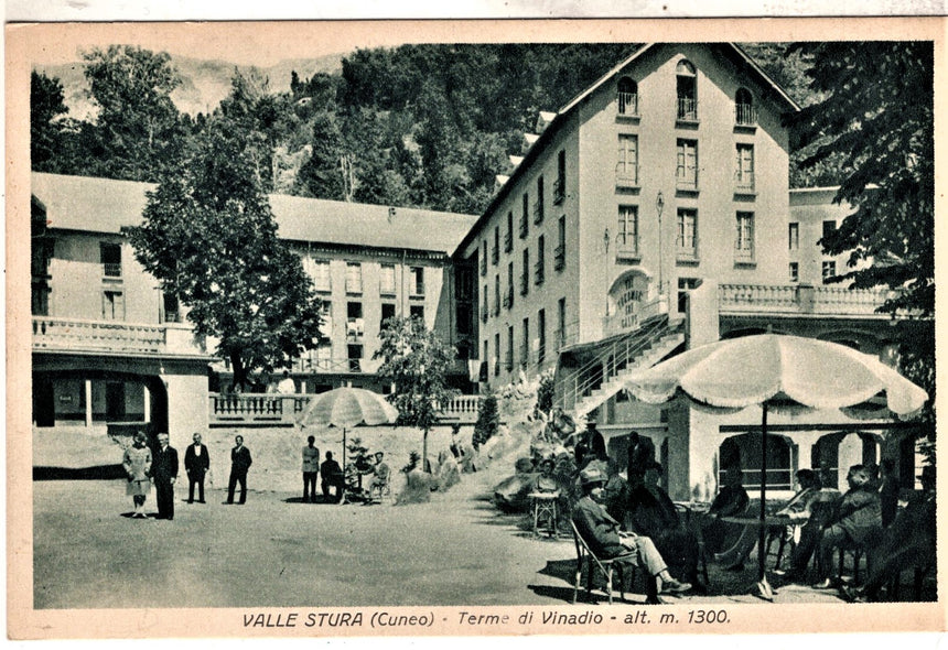 Cartolina antica Valle Stura Terme di Vinadio