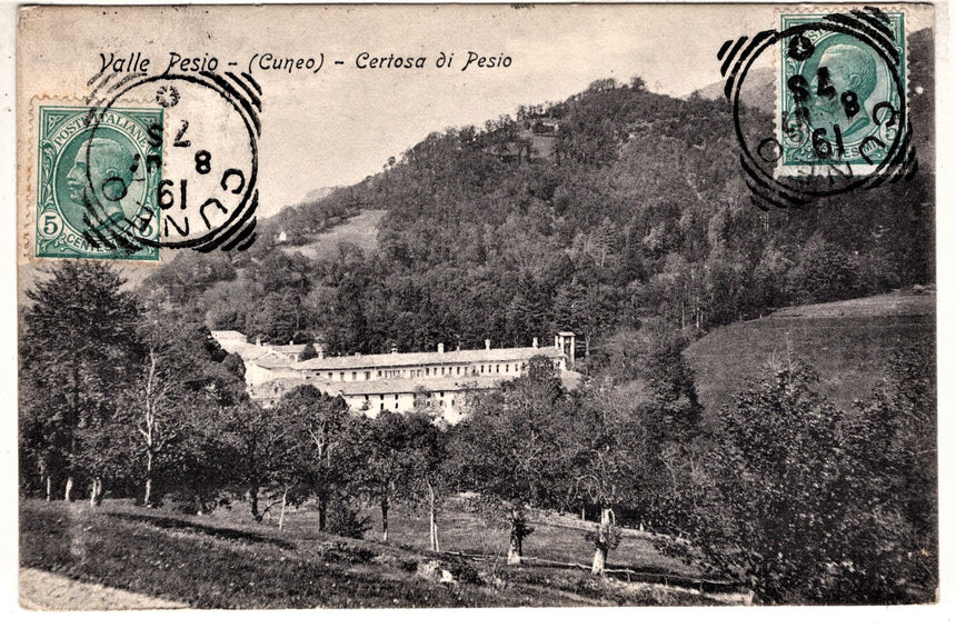 Cartolina antica Valle Pesio certosa di Pesio