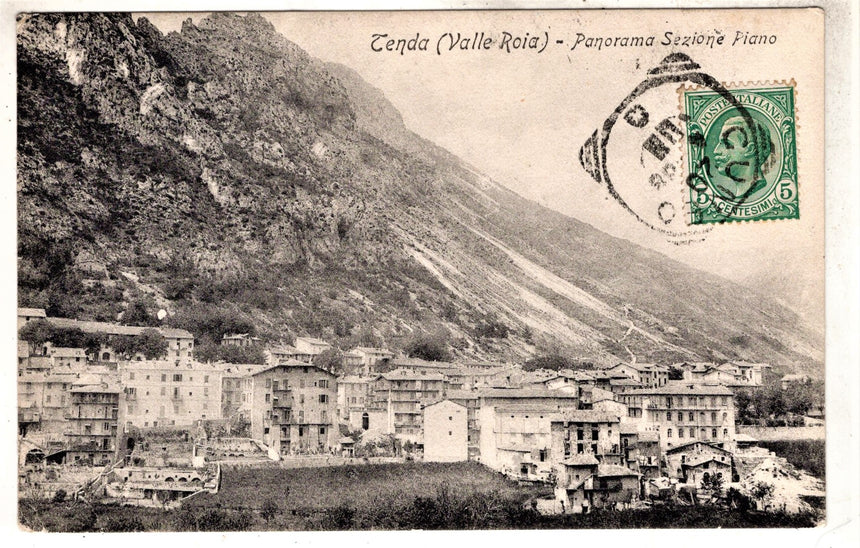 Cartolina antica Valle Roia Tenda panorama