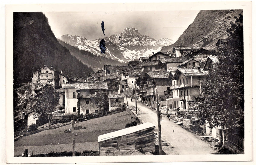 Cartolina antica Valli di lanzo Balme con vista della Bessanese