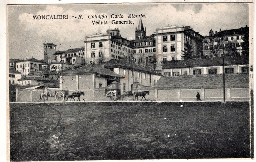 Cartolina antica Moncalieri Reggio collegio Carlo Alberto