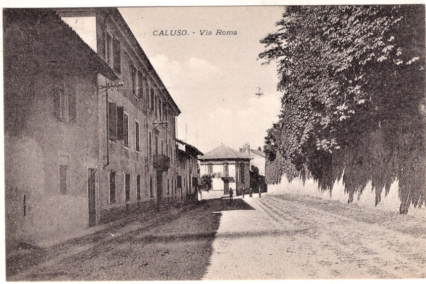 Cartolina antica Caluso via Roma Torino