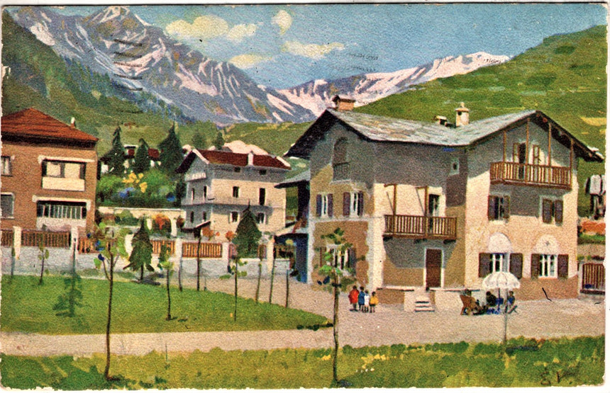 Cartolina antica Bardonecchia villini