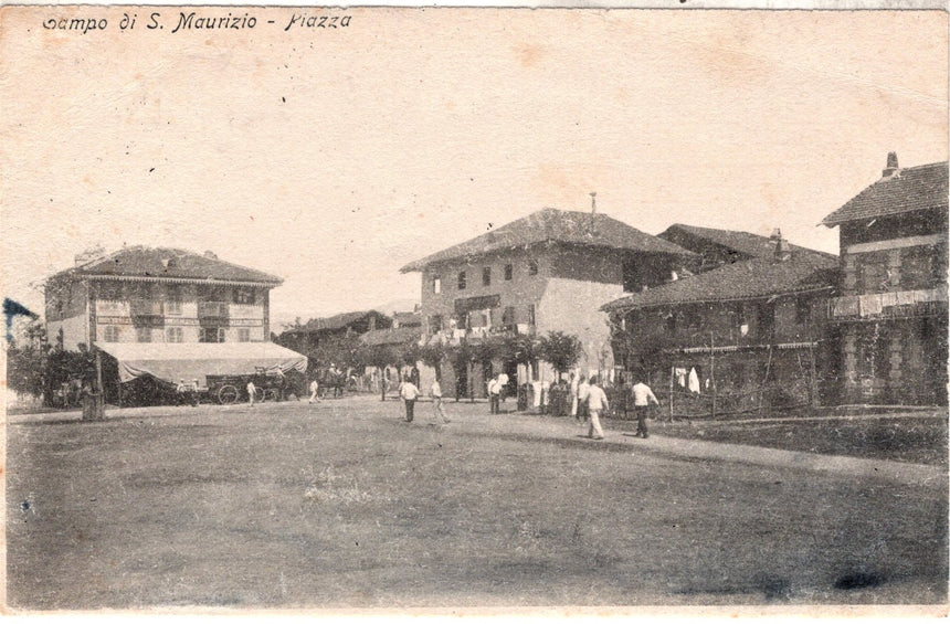 Cartolina antica Campo di San Maurizio la piazza