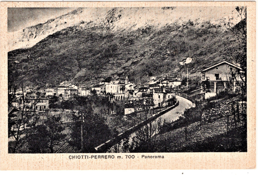 Cartolina antica Chiotti Perrero panorama