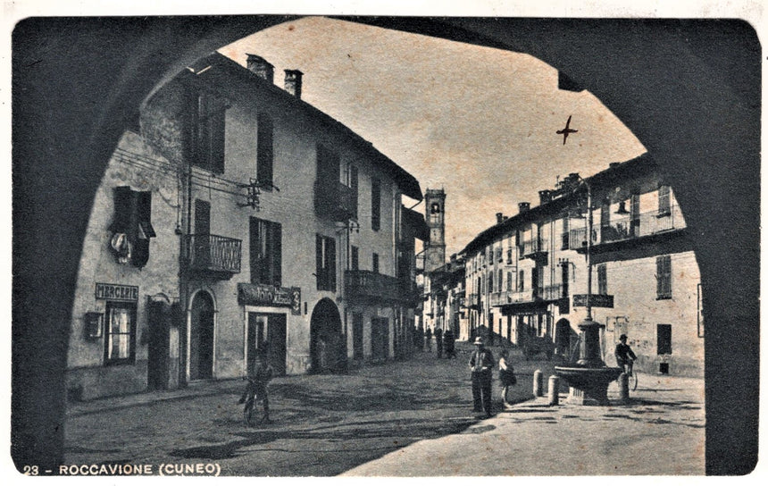 Cartolina antica Cartoncino formato cartolina Roccavione Cuneo