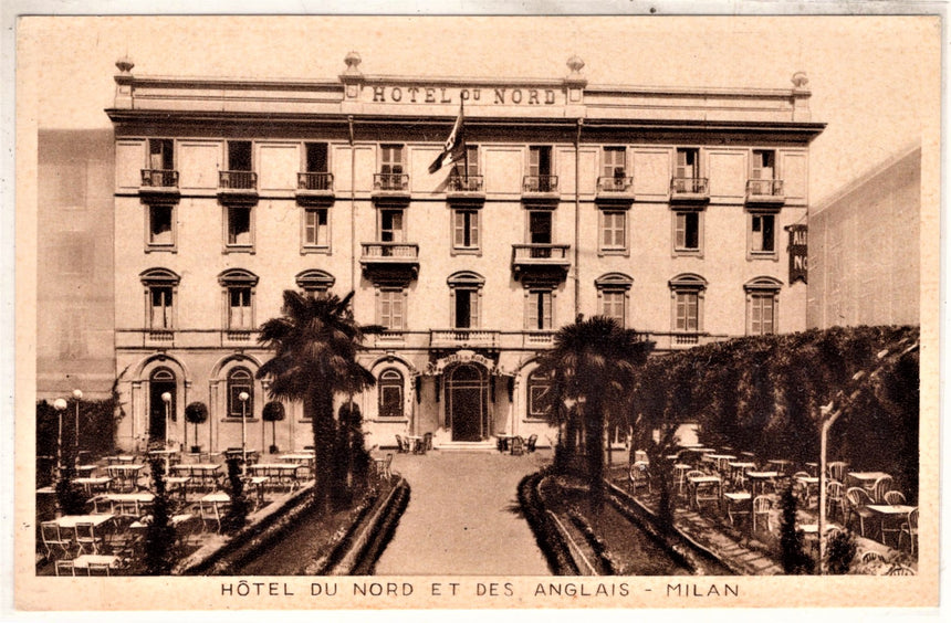 Cartolina antica Hotel Du Nord et des Anglais Milano