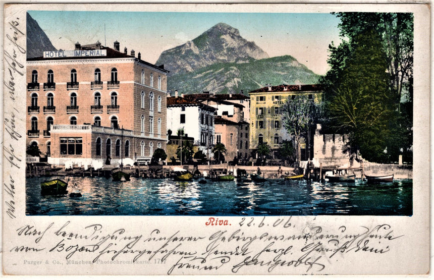 Cartolina antica Trento Riva Garda Hotel Imperial