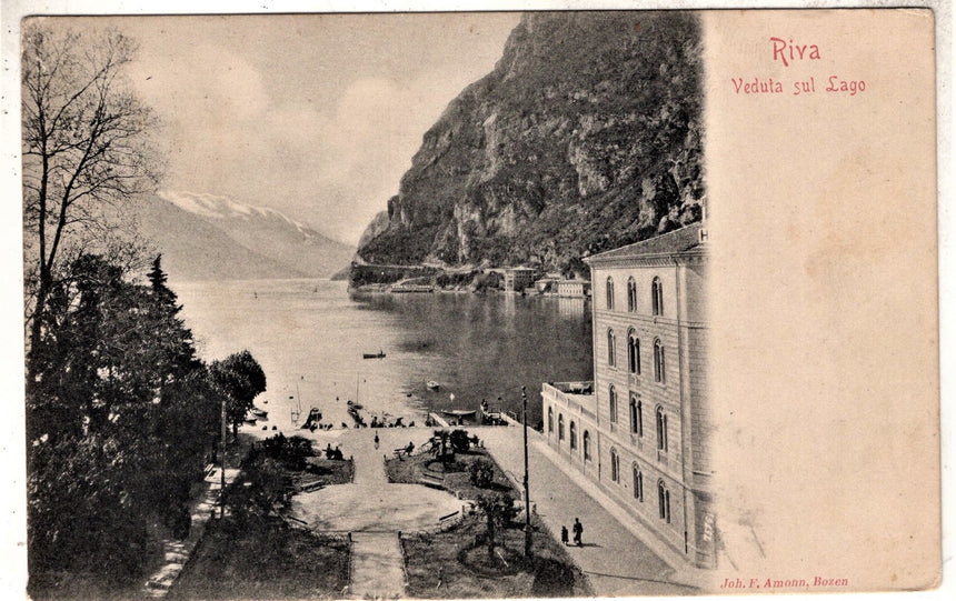 Cartolina antica Trento Riva Garda panorama