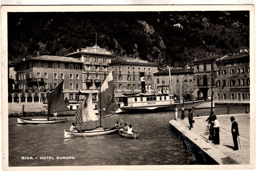 Cartolina antica Trento Riva Garda Hotel Europa