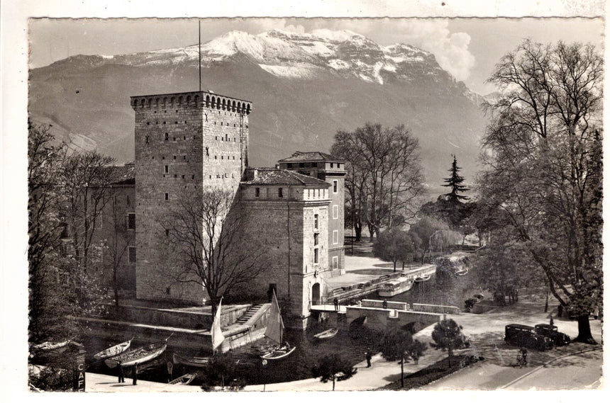 Cartolina antica Trento Riva Garda la Rocca