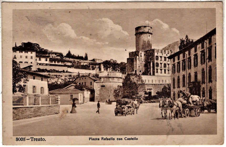 Cartolina antica Trento Castell del buon Consiglio