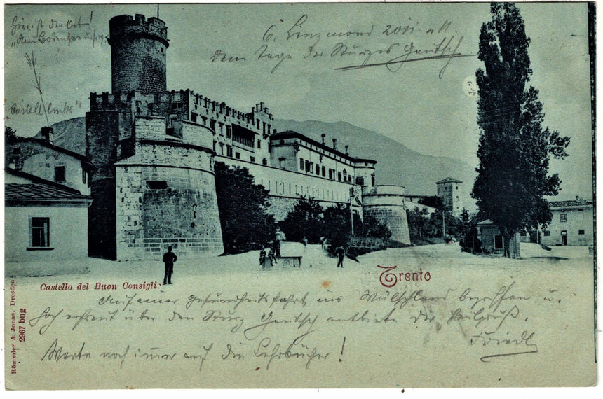 Cartolina antica Trento Castell del buon Consiglio