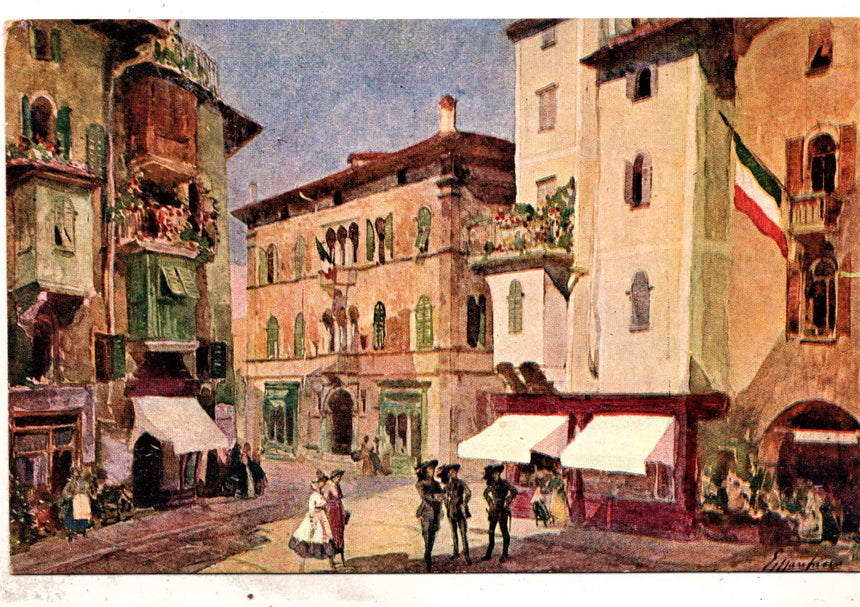 Cartolina antica Trento il Cantone